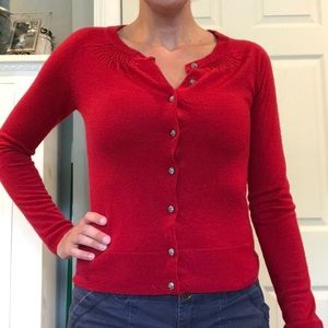 New York & Company Red Cardigan, Size Small
